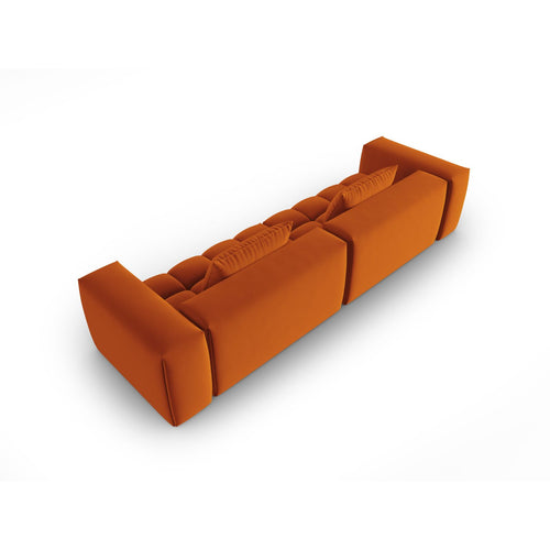 Cosmopolitan Design - Modulaire bank Verona 5-zits, flueel terracotta - 85x290x70cm