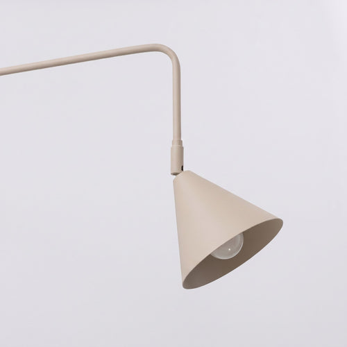 Sollux Lighting Wandlamp NOX 1 taupe met schakelaar - 14x61x30cm