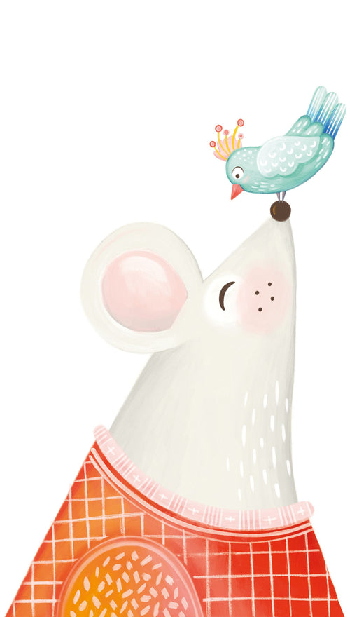 Livingwalls behang dieren meerkleurig, wit, rood, turquoise en grijs - 159 x 280 cm - AS-391871 - vtwonen shop