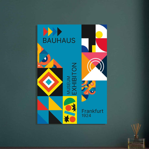 Artfulprints Poster met Lijst Bauhaus - Museum exhibition frankfurt   - 30x40 cm - Meerkleurig