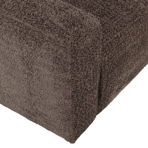 WOOOD 2-zits bank arm links Mojo Base - Wollig - Bruin - 74x185x97