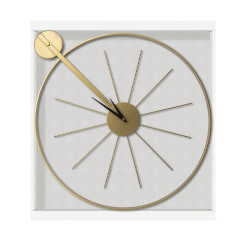 Art for the Home Klok - Luxe Gouden Ronde Hangende Klok - 55cm x 65 cm - vtwonen shop