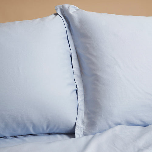 Coco & Cici - Tencel Twill Kussensloop 70 x 50 cm - Kussenhoes - Lichtblauw - Lyocell - Extra Zacht - Zonder Volant - vtwonen shop