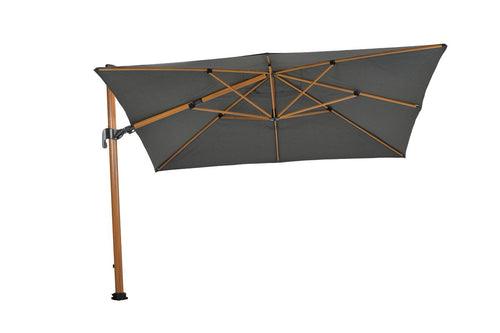 Hawaii Big Pole II parasol - 350x350 cm - l. teaklook -royal antraciet - vtwonen shop