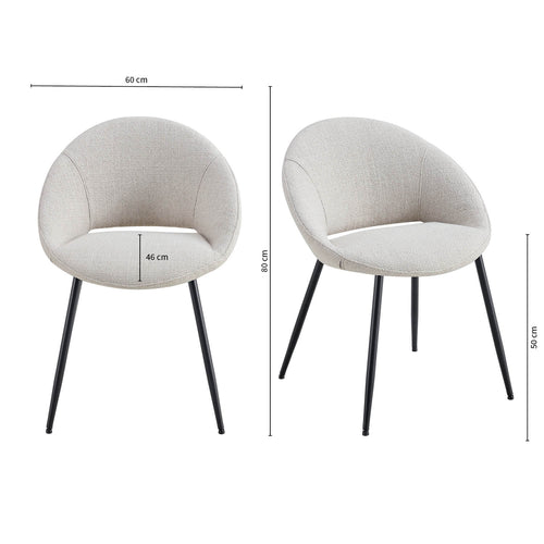 Kick eetkamerstoel Job - Wit - vtwonen shop