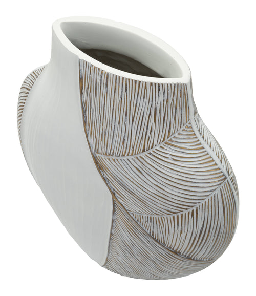 Mauro Ferretti vaas - 35x13,5x37,5 cm - wit