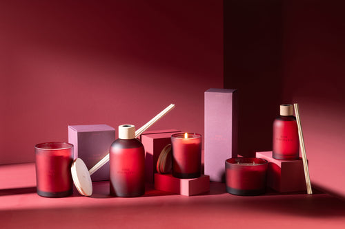 J-Line geurolie + stokjes Accords Essentiels - Rose Seduisante - rood - 550 ml - vtwonen shop