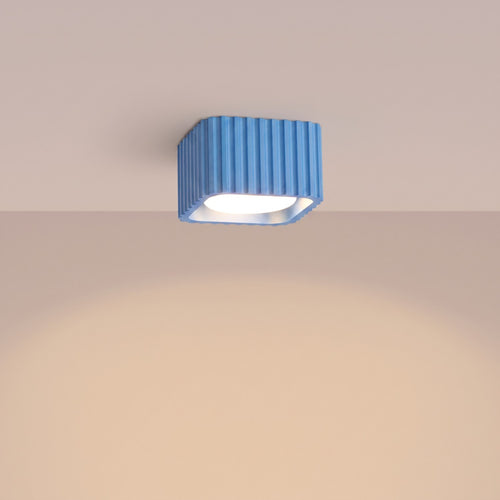 Sollux Lighting Plafondlamp RIFF 1 azuurblauw Gx53 - 10x10x6cm
