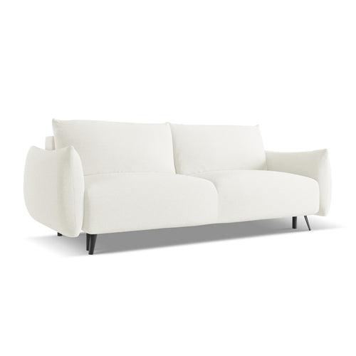 LaMiaSofa 3-zits slaapbank Genova - chenille stof - wit - 230x105x86