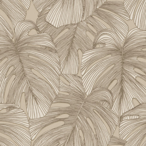 Origin Wallcoverings behang 3D-motief bladeren zand beige - 50 x 900 cm - 347917 - vtwonen shop