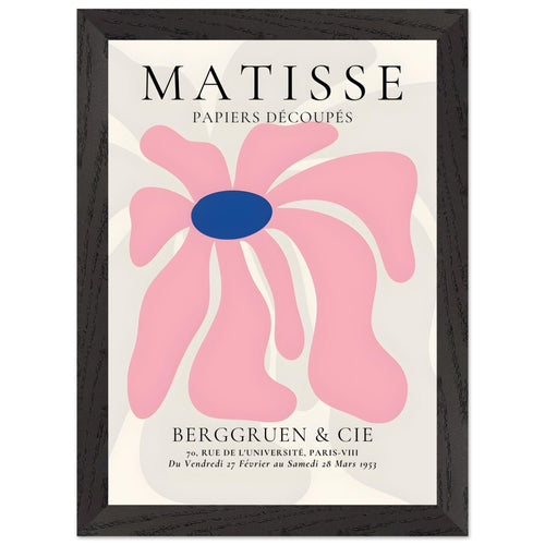 Artfulprints Poster met Lijst Matisse - Pink floral dream   - A4 21x29.7 cm - Roze