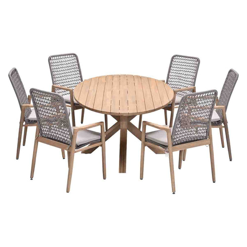 Garden Impressions Skala/Urania tuinset 6 personen acaciahout ovaal 220 cm