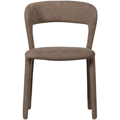BePureHome Eetkamerstoel Noble - Polyester - Taupe - 76x51x56 - vtwonen shop