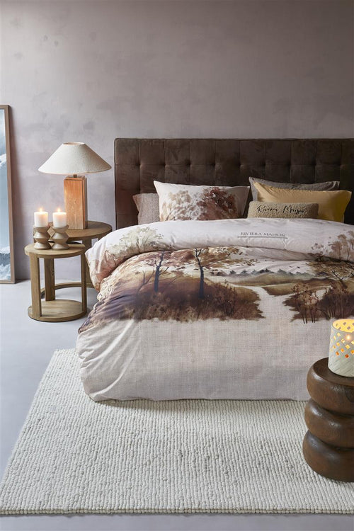 Riviera Maison dekbedovertrek Aurelia - 260x200/220 cm - bruin
