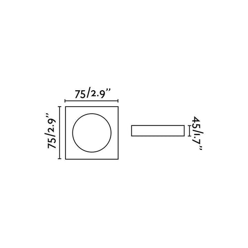 Faro Ne - 1 Licht vierkante inbouwspot wit, GU10