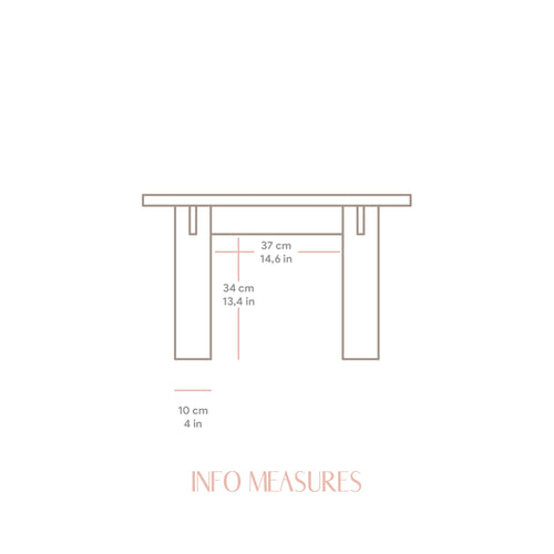 Naan Furniture Bankje klein Begur - Massief natuurlijk hout gelakt - 75 cm - vtwonen shop