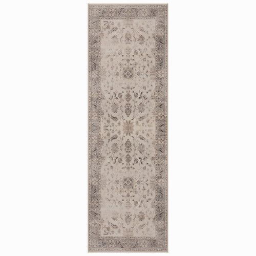 Mrcarpet Vintage Loper Vloerkleed wasbaar Beige/grijs Duux 80x250cm 80 x 250cm