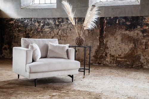 BRAM Fauteuil Matis - Beige Ribstof - vtwonen shop