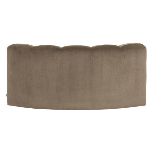 WOOOD eetbank halfronde hoek rugleuning Mojo - Velvet - Khaki - 83x152x73