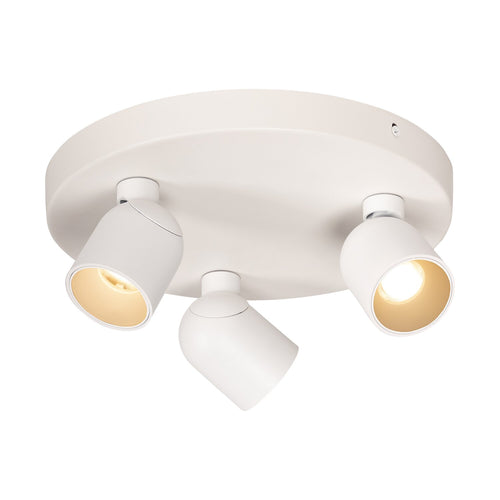 Atmooz plafondspot Nox 3 rond - wit - Ø 25 x H 2,5 cm - geïntegreerde led