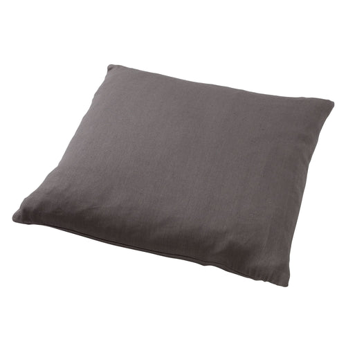 JAMES - Kussenhoes 45x45 cm - duurzaam katoen – effen kleur - Charcoal Gray - antraciet