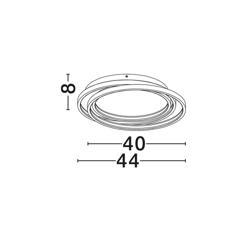 Nova Luce ARBOR Geïntegreerde LED-plafondlamp, matzwart, Triac dimbaar, 27W, 810lm, 3000K