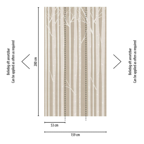 One Wall one Role fotobehang bosrijk landschap grijs - 159 x 280 cm - AS-382951 - vtwonen shop