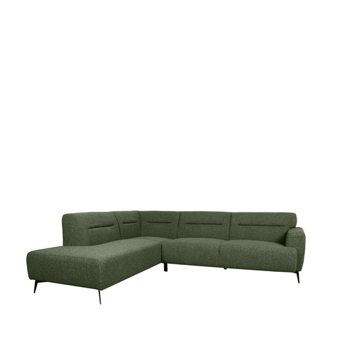 LABEL51 Hoekbank Bolzano Links - Donkergroen Bouclé - 270x227x80cm