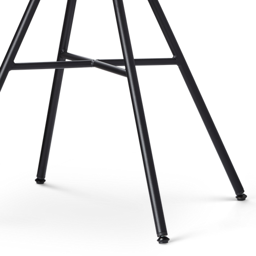 Nolon Noa-Liz eetkamerstoel wit met warm oker zitkussen - zwart onderstel