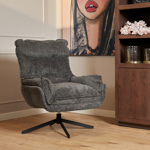 Starfurn  fauteuil Vera - grijs - 83x115x59cm - vtwonen shop