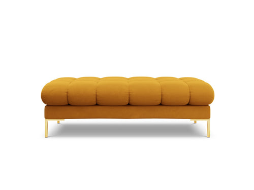 Cosmopolitan Design Bank Bali 2-zits, flueel, geel - 62x133x40cm