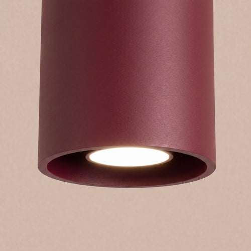 Sollux Lighting Plafondlamp ORBIS 1 bordeaux - 10x10x10cm