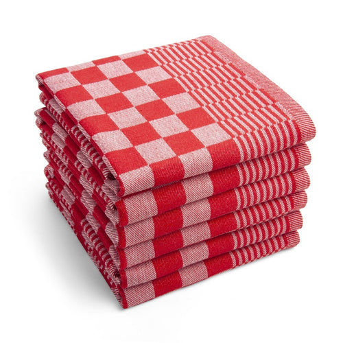 Byrklund - Theedoek Clean & Tidy - 6x 50x70 cm - Rood
