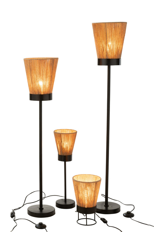 J-Line vloerlamp Luna - jute - beige - large