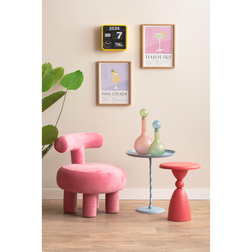 Karlsson wandklok Mini Flip - geel - 10x24x24cm
