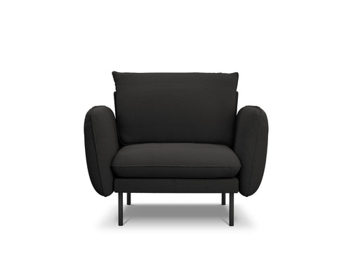 Cosmopolitan Design Fauteuil Vienna boucle, zwart - 94x97x95cm