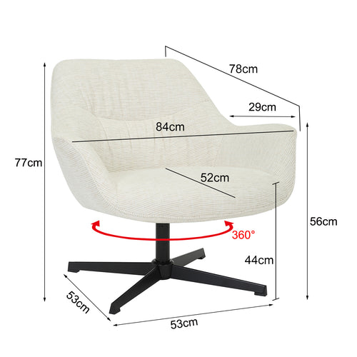 Livingfurn fauteuil Daphne Sand - beige - stof - vtwonen shop