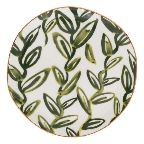 Urban Nature Culture Good Morning bord Leaves - Evergreen Sprig - Ø 17x1cm