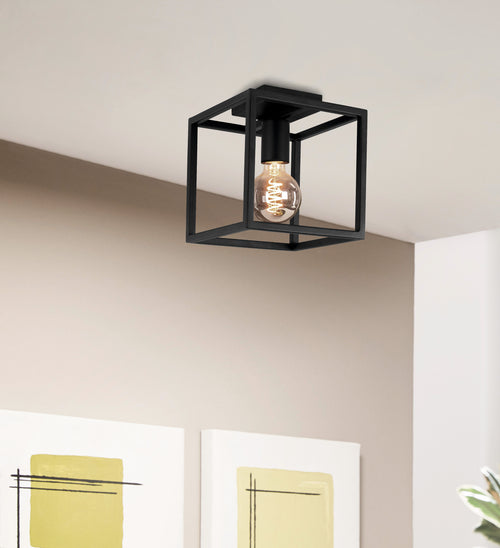 EGLO plafondlamp Eldrick - e27 - 20 cm - zwart