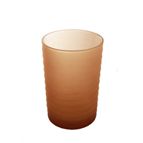 Sia Deco Decoratief Windlicht - mat glas - oranje - H18 - vtwonen shop