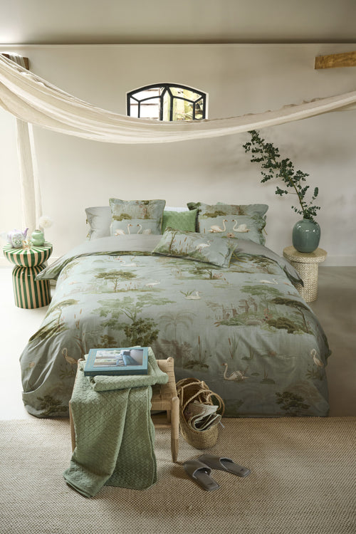 Pip Studio Dekbedovertrek Darjeeling Days - 260 x 200/220 cm - Groen