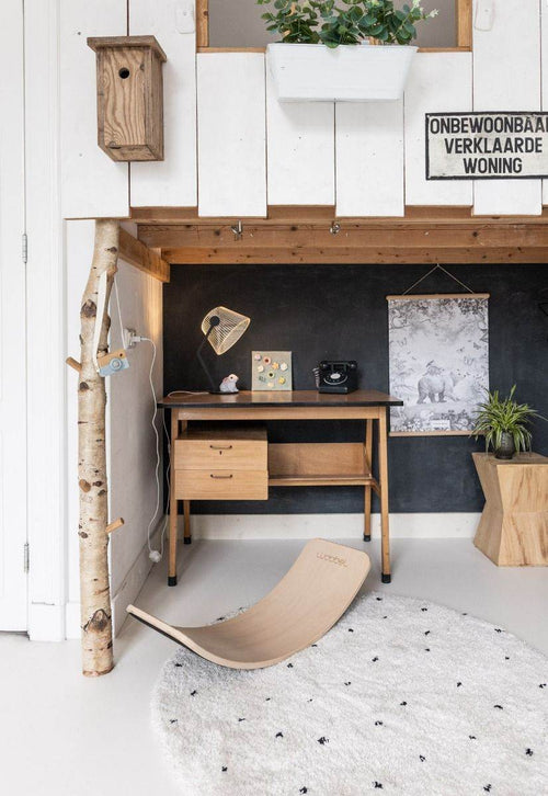 Interieur05 Rond Kindervloerkleed  hoogpolig Cream/Zwart - Dots - 160 x 160 cm - vtwonen shop