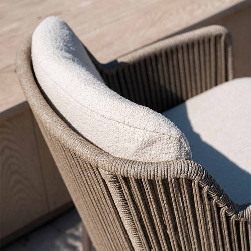 4 Seasons tuinset Bernini 7-delig - Prado tuintafel Ø160 cm - ceramic sabbia latte
