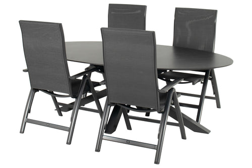 Hartman Tuinstoel Sitges - Antraciet Aluminium - Verstelbaar