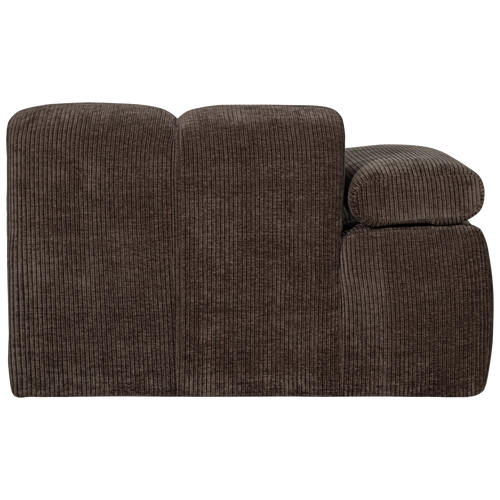 WOOOD 1-zits bank met arm links Mojo - Ribstof - Bruin - 74x120x97 - vtwonen shop