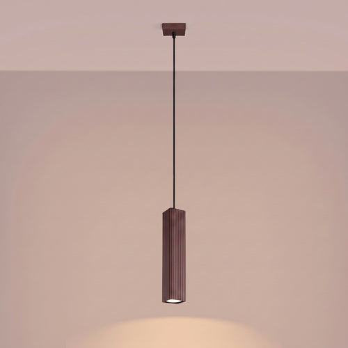 Sollux Lighting Hanglamp RAYO 1 bruin - 8x8x118cm