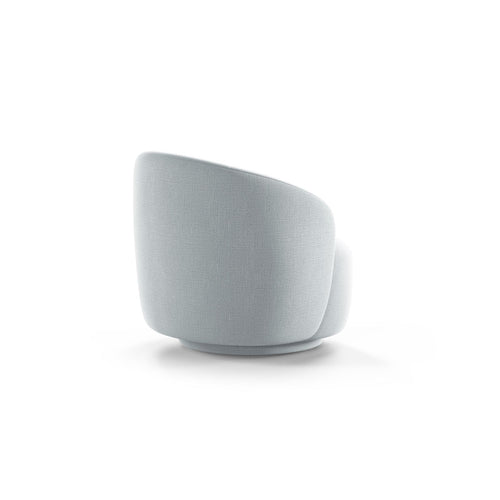 Cosmopolitan Design - Draaistoel Savona structurele stof lichtgrijs - 83x86x76.5cm