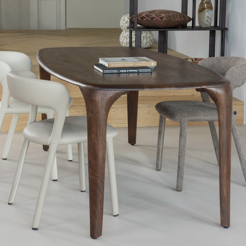 WOOOD eettafel Fiore - Mango Hout - Walnoot - 76x190x95