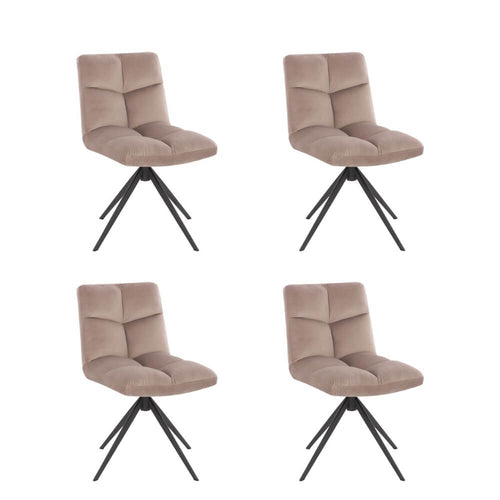 Home Deluxe Eetkamerstoel NODA Lichtbruin Aantal: 4 - vtwonen shop