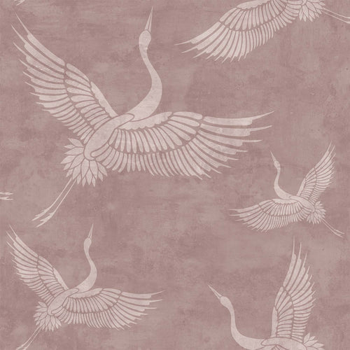 ESTAhome behang kraanvogels oudroze - 50 x 900 cm - 139333